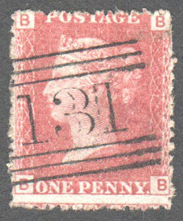 Great Britain Scott 33 Used Plate 71 - BB - Click Image to Close